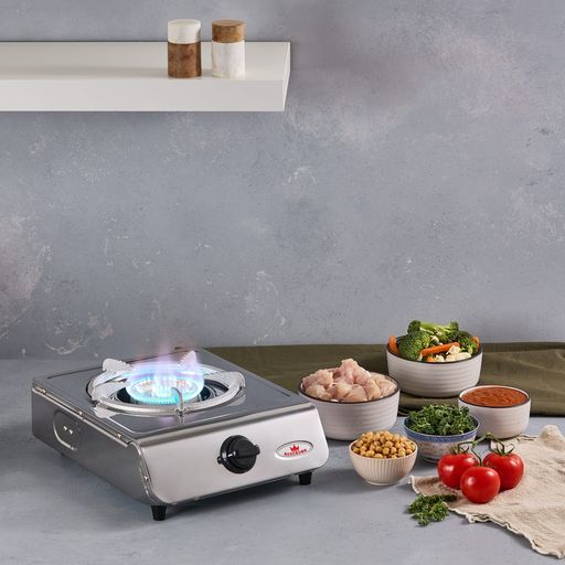Auscrown Deluxe Single Burner LPG Gas Wok Cooker Burner With Flame Failure Safety- Comes With 1.2m Hose CK801PG-S