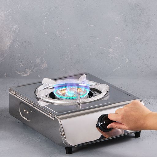Auscrown Deluxe Single Burner LPG Gas Wok Cooker Burner With Flame Failure Safety- Comes With 1.2m Hose CK801PG-S