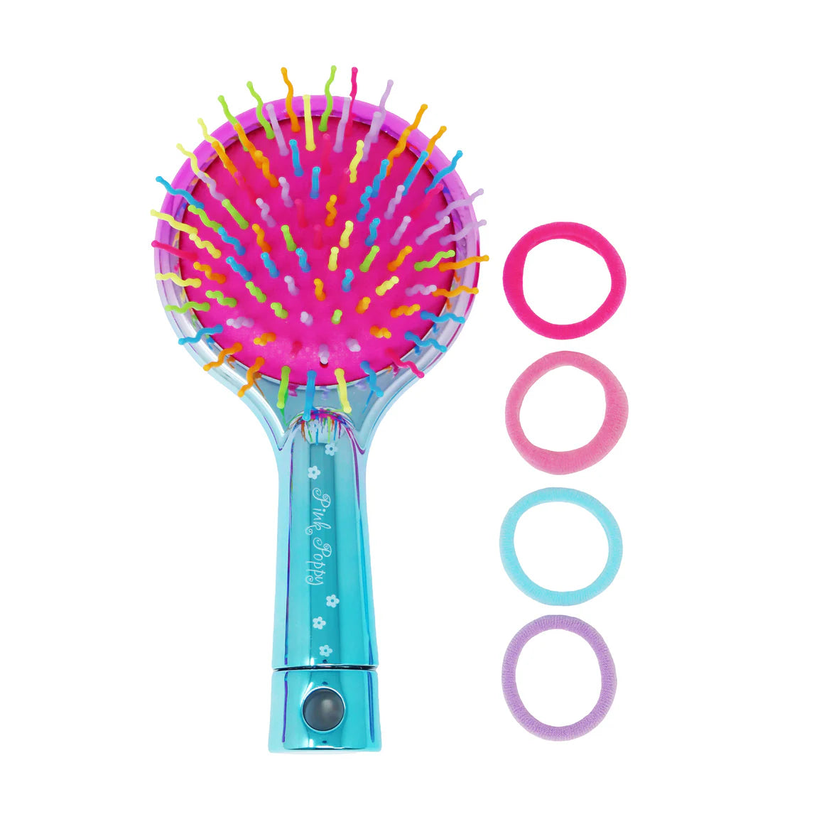 Pink Poppy Mermazing Mermaid Hairbrush & Mirror For Kids- Create Ponytails/ Braids/ Perfect For Style