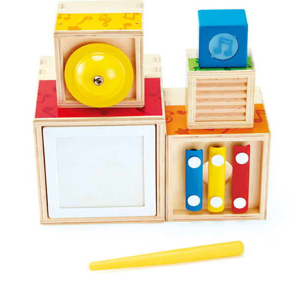 Hape Kids Stacking Music Set Musical Pretend Toy Play- Wonderful Music Play/ Music Play Entertainment HE0336