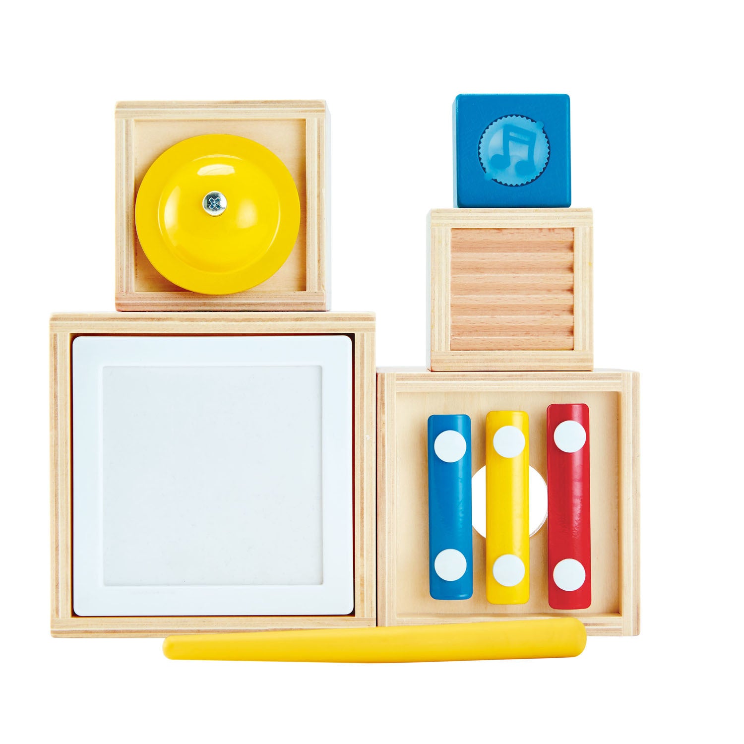 Hape Kids Stacking Music Set Musical Pretend Toy Play- Wonderful Music Play/ Music Play Entertainment HE0336