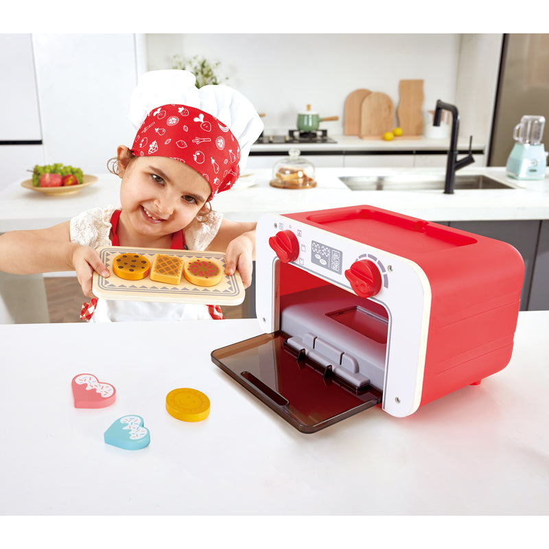 Hape My Baking Oven Kids Pretend Play Set with Magic Cookies- Light Sound Colour Kids Entertainment Fun HE3183