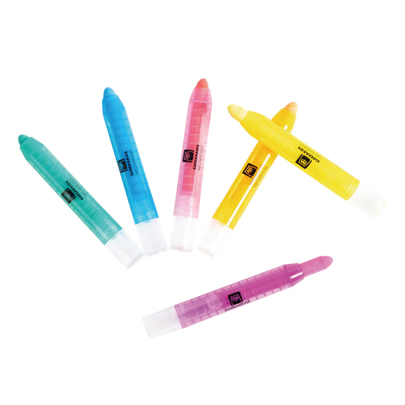 Eureka Kids Bath Bathtub Crayons- 6 Colours/ Draw On Bathroom Tiles Bath Easy To Clean