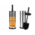 Eco Basics Stainless Steel + Recycled Plastic Toilet Brush Set- Effective Cleaning/ Convenient Holder EB-SSRPTS