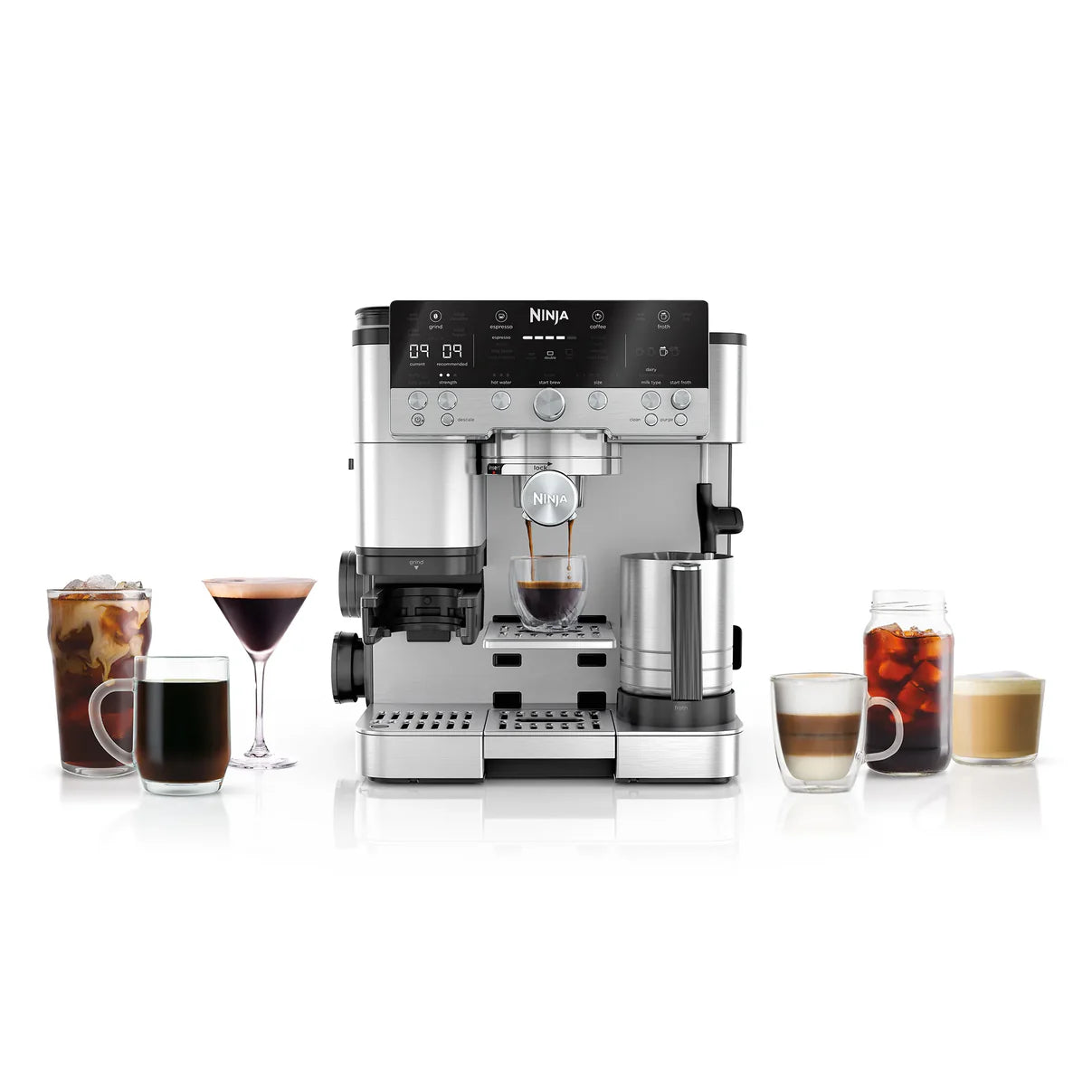 Ninja Luxe Café Premier Manual Espresso Coffee Machine Stainless Steel ES601ANZ