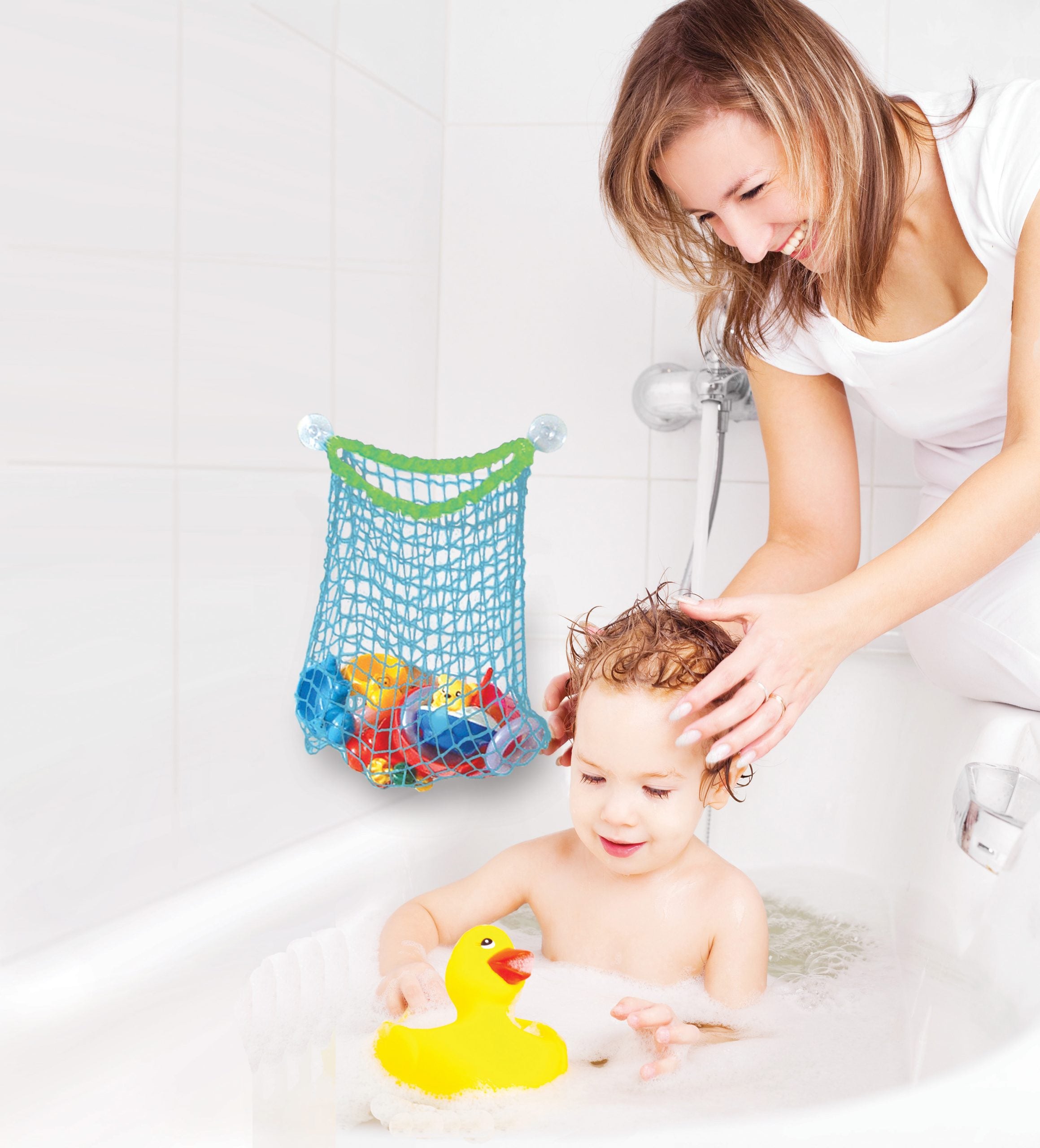 DreamBaby Kids Toy Bath Bag Storage Organiser With Strong Suction Cups- Safe/ Simple Design F602