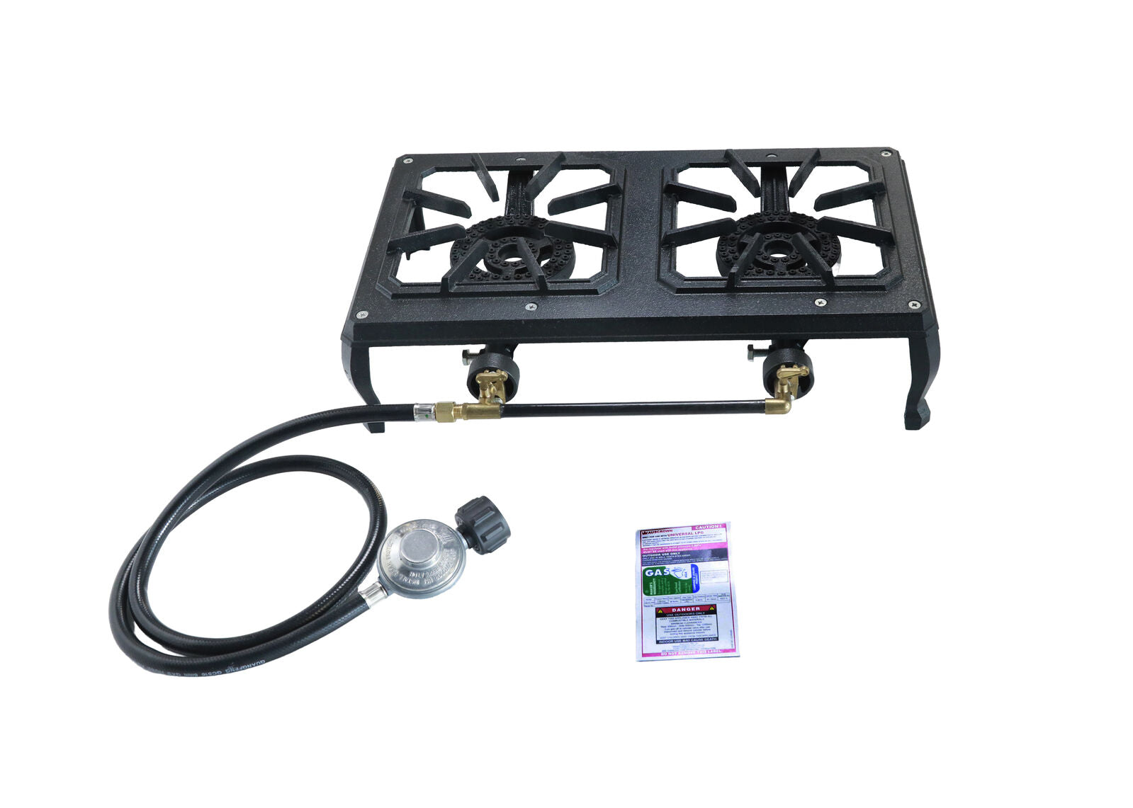 Auscrown Turbo Double Burner Country Cooker With 1.2m Hose- Portable/ Easy To Assemble GB02LP69