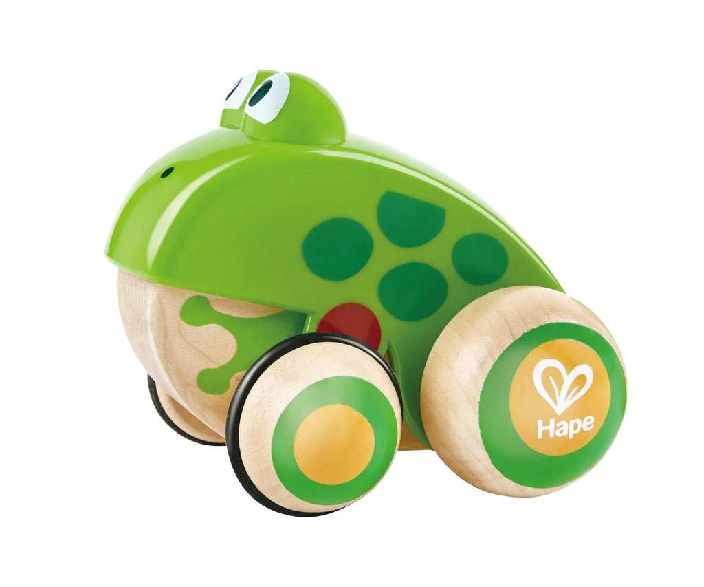 Hape Pull- Along Toy Frog Family Kids Pretend Play- Development Skills/ Entertainment Fun HE0365