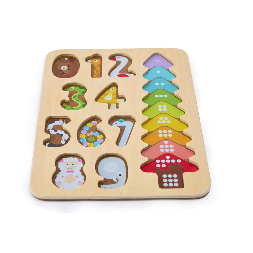 Hape Colours & Numbers Wooden Kids Puzzle – Montessori / Educational Learning Toy For Toddlers HE1657