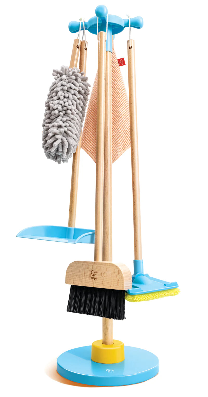 Hape Clean Up Kids Broom Set Pretend Play Toy- Develop Skills/ Roleplay Fun Entertainment HE3055