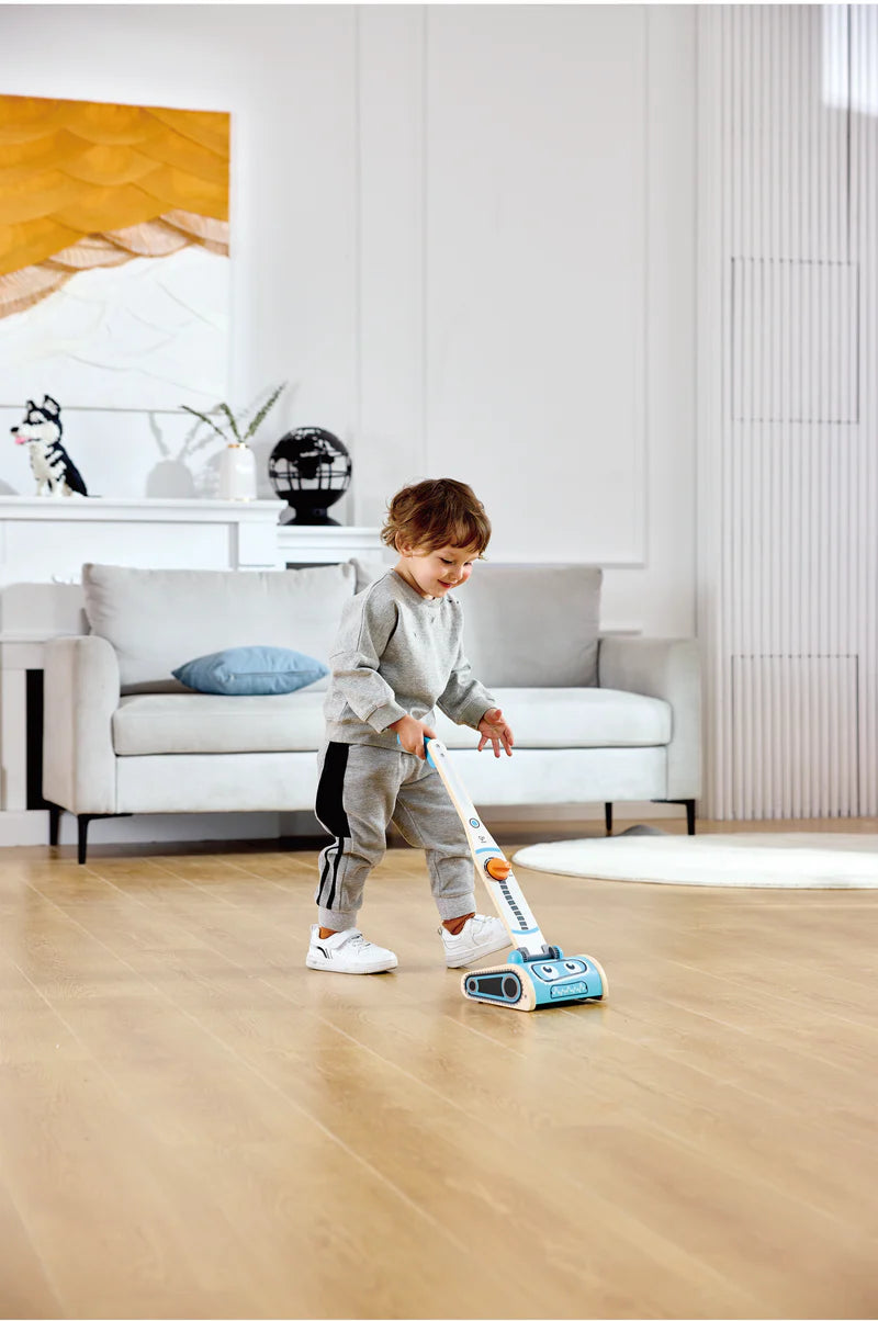 Hape Kids Vacuum Playset Toy Pretend Play- Develop Skills/ Clean Up Playroom Bedroom Fun HE3056