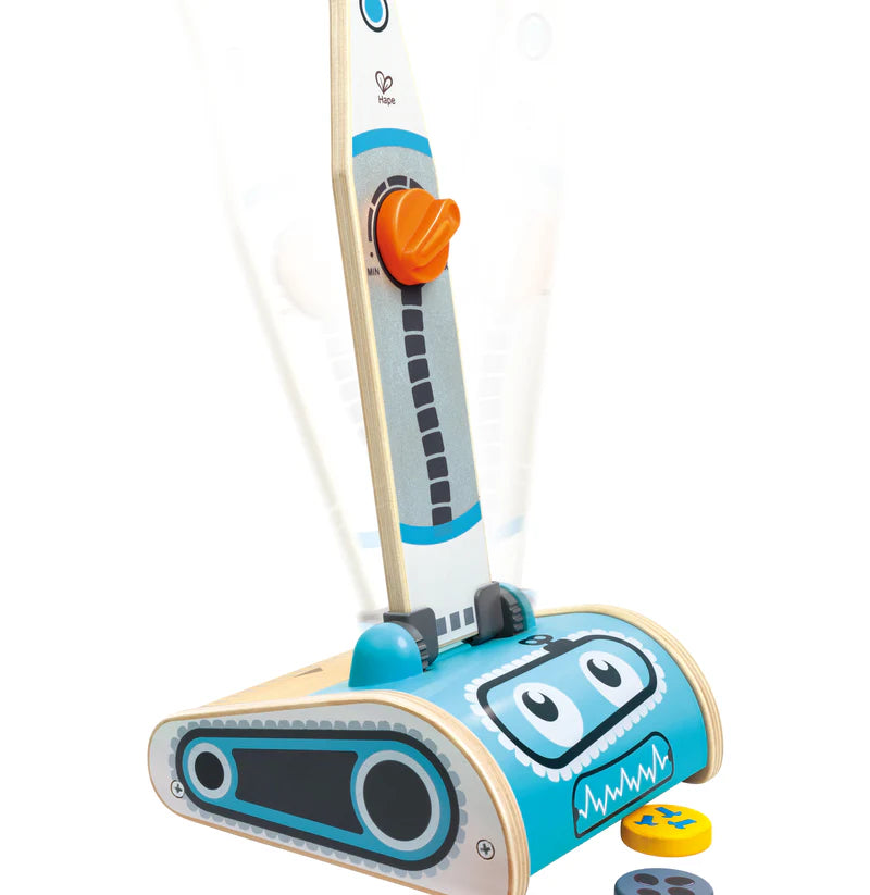 Hape Kids Vacuum Playset Toy Pretend Play- Develop Skills/ Clean Up Playroom Bedroom Fun HE3056