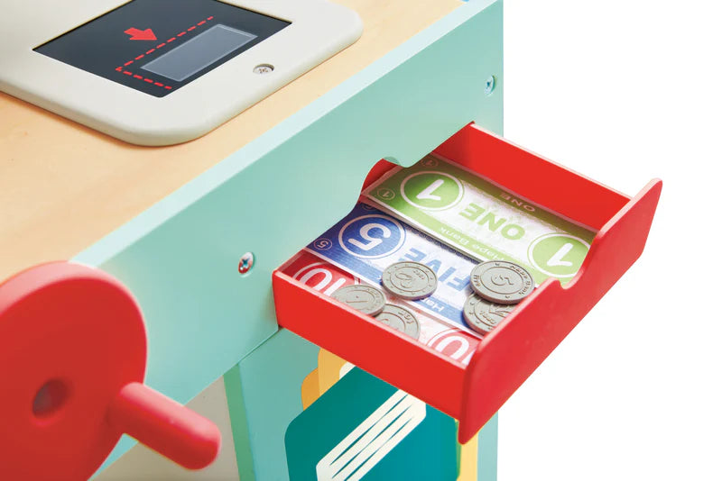 Hape Kids Shop Toy Pretend Smart Play- Customer Supermarket/ Shop Keeper/ Cashier HE3233