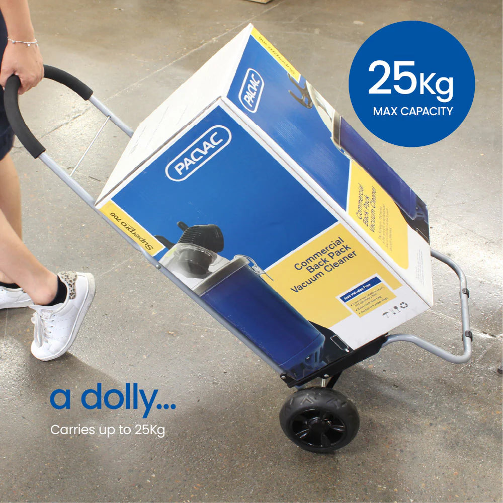 White Magic 3- In- 1 Foldable 40L Litre Handy Shopping Trolley With Insulated Cooler Bag- Perfect For Groceries/ Laundry WM-HTOI-BLACK