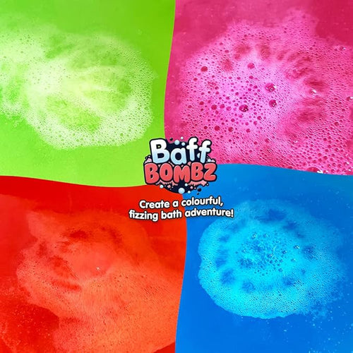 2PK Zimpli Kids Baff Bombz Bath Fun 8 Pack- Colour- Changing Fizzing Bath Bombs Entertainment Play GE6580