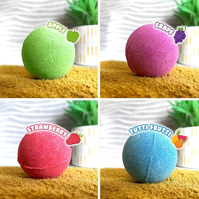 2PK Zimpli Kids Baff Bombz Bath Fun 8 Pack- Colour- Changing Fizzing Bath Bombs Entertainment Play GE6580