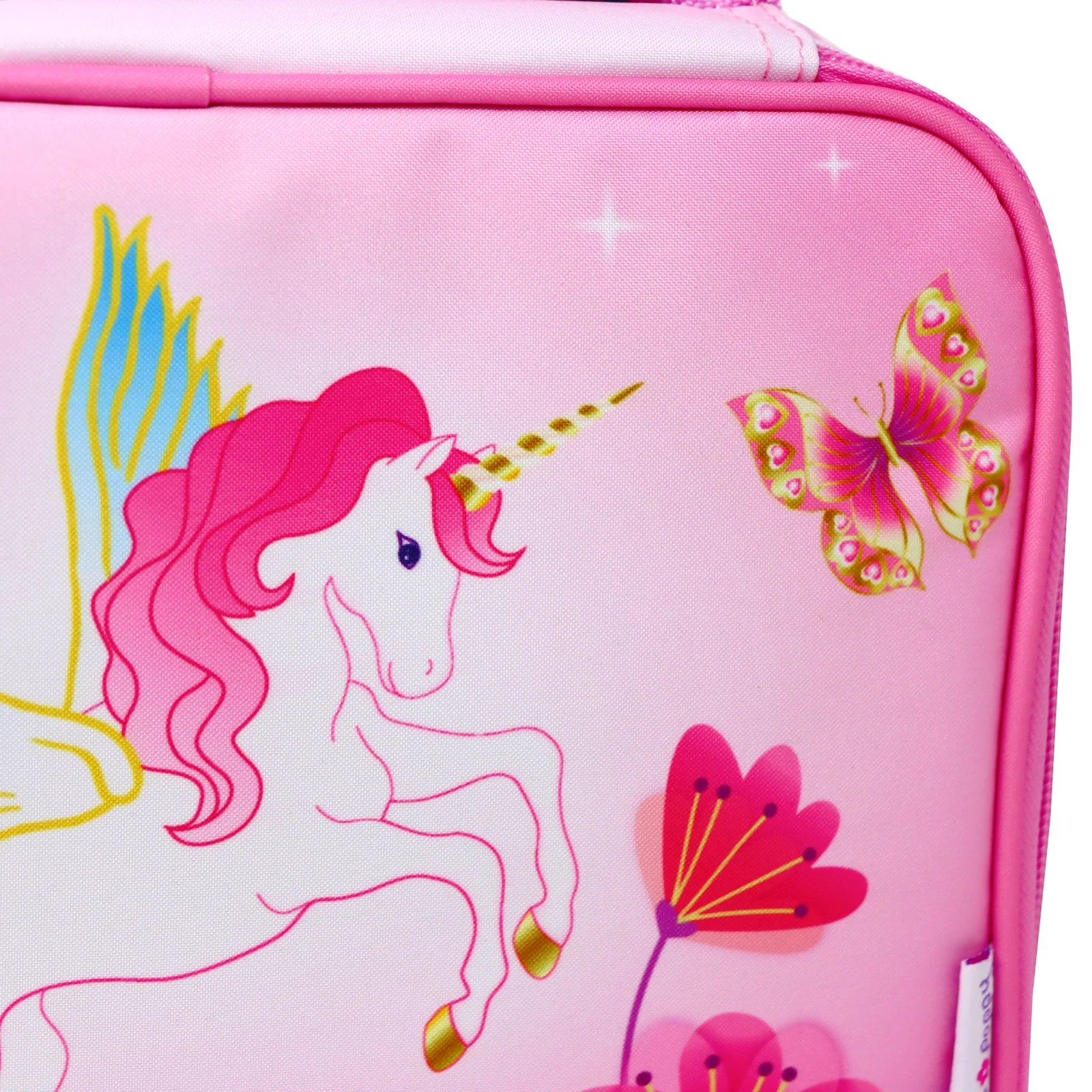 Pink Poppy Unicorn Rainbow Insulated Lunch Box Bag- Soft Handle/ Dual Zipper Perfect For School