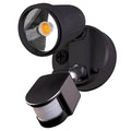 Mercator Otto II 1Lt LED Security Floodlight With PIR Motion Sensor- Adjustable Heads/ PIR Motion Sensor MXD6711BLK-SEN