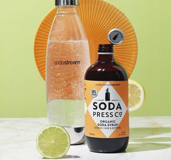 SodaStream 500ml Soda Press Lemon Lime & Bitters Organic Soda Syrup/ Mix