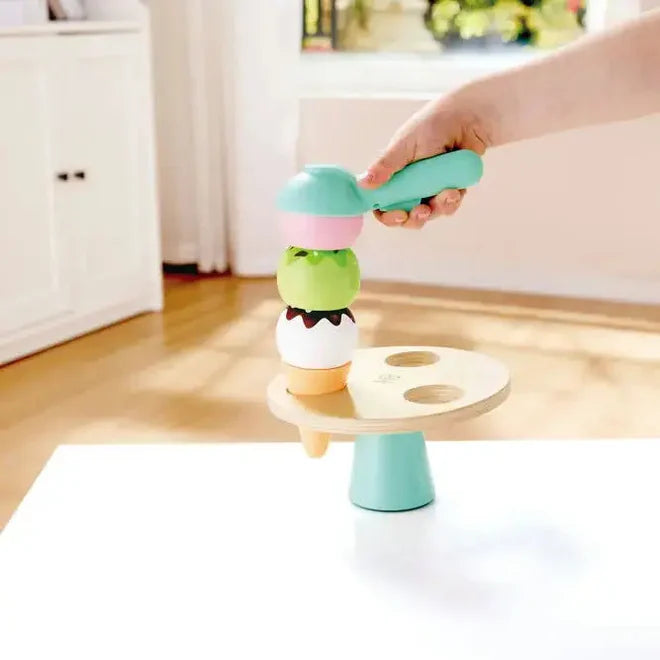 Hape Scoop & Serve Kids Ice Cream Set Pretend Play Toy- Musical Play Modes/ Perfect For Motor Skills HE3225