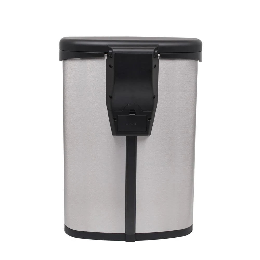White Magic 20L Litre Stainless Steel Smart Bin Toe Tap Operation- Automatic Soft Close Function/ Perfect For Kitchen/ Bathroom WM-SB20L