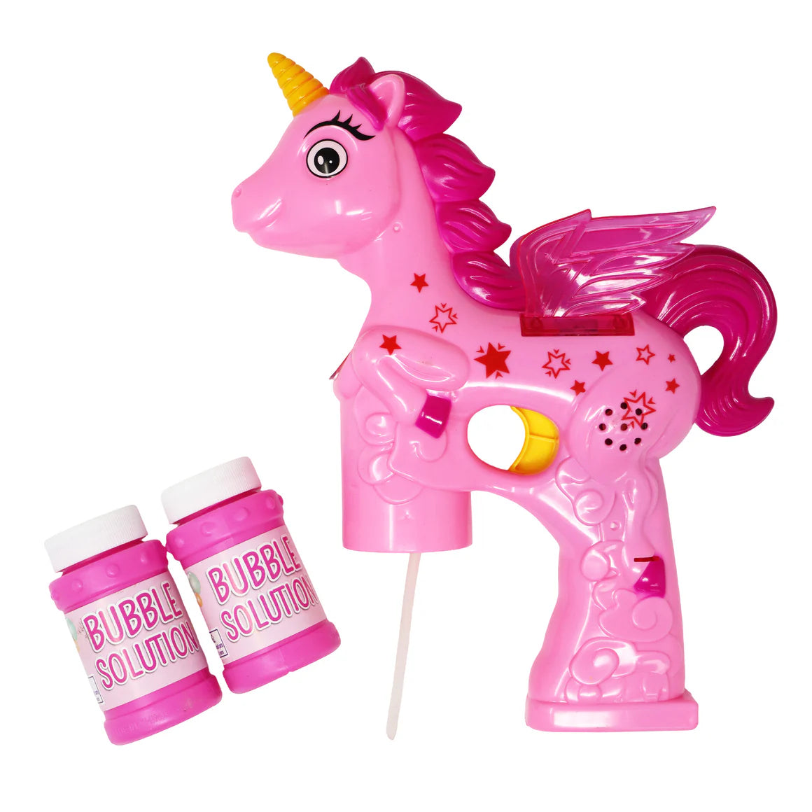 Pink Poppy Unicorn Bubble Gun Kids Fun Toy Pretend Play- Bubble Blaster With Light/ Sound Effects