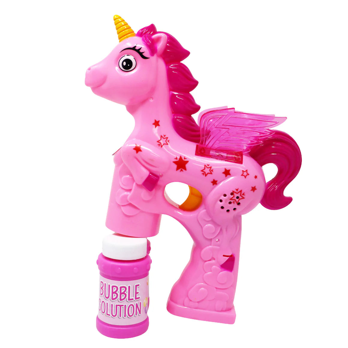 Pink Poppy Unicorn Bubble Gun Kids Fun Toy Pretend Play- Bubble Blaster With Light/ Sound Effects