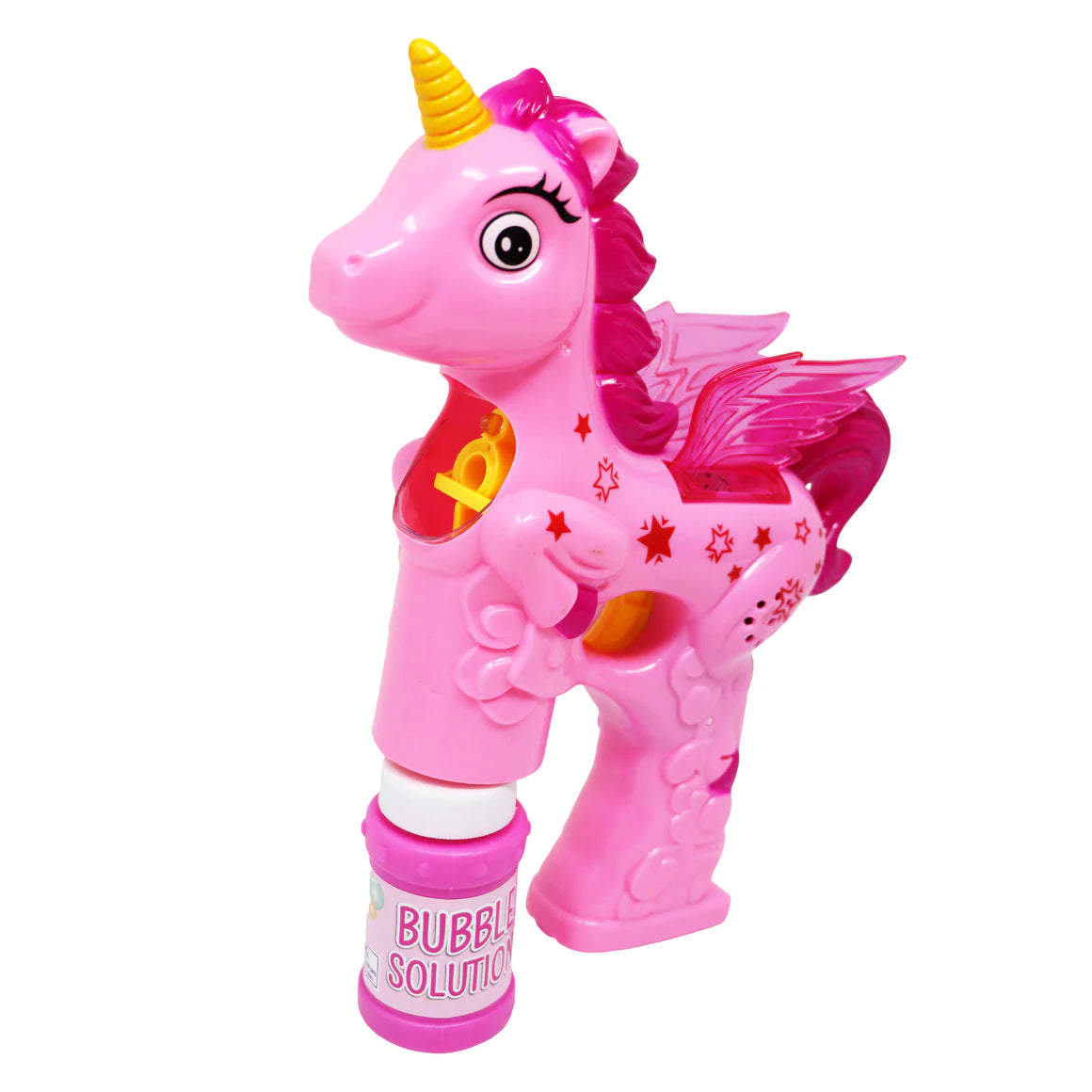 Pink Poppy Unicorn Bubble Gun Kids Fun Toy Pretend Play- Bubble Blaster With Light/ Sound Effects