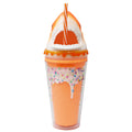 Pink Poppy Kids Fin-Tastic Shark Drinking Sipping Cup Lightweight Neon Orange