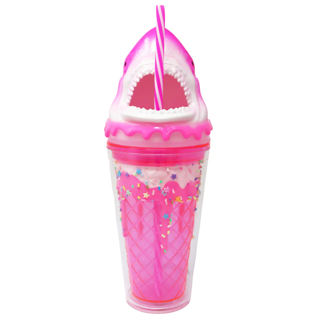 Pink Poppy Kids Fin-Tastic Shark Drinking Sipping Cup Lightweight Pink