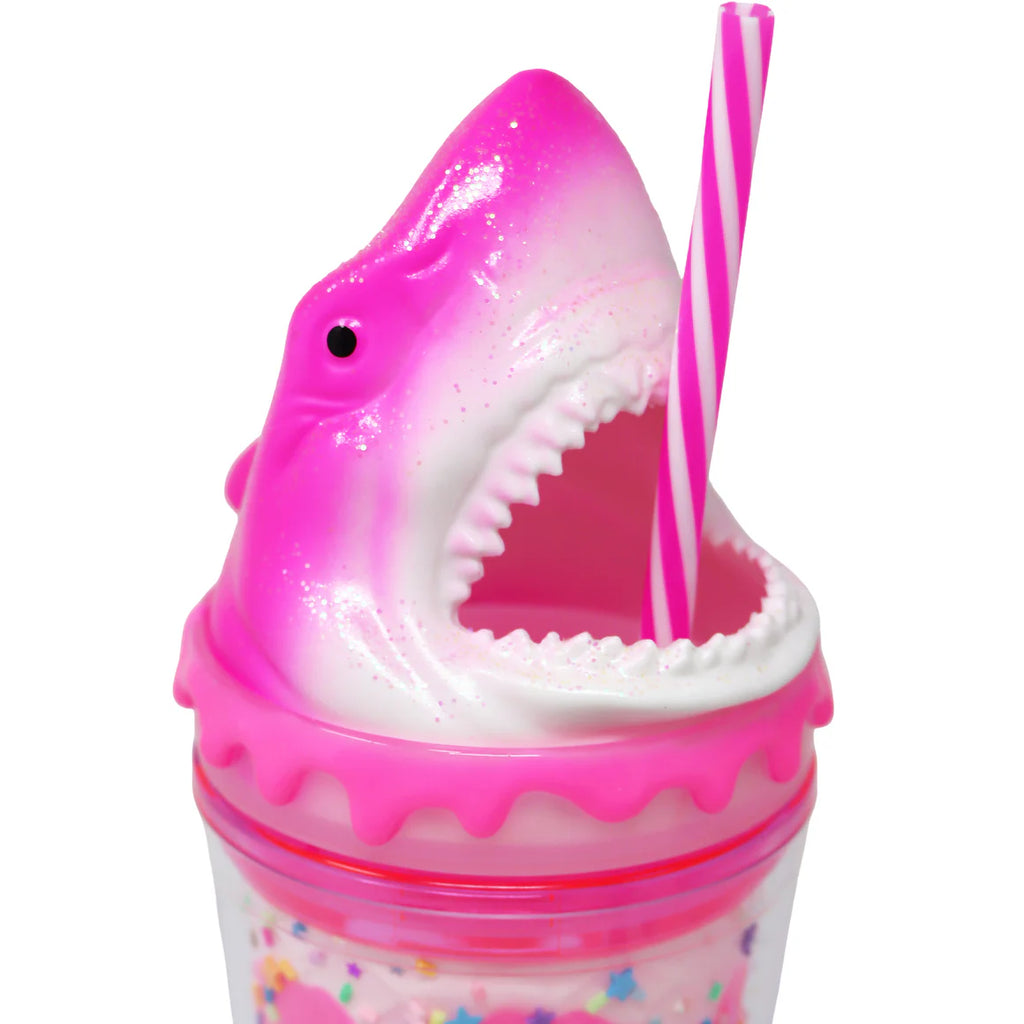 Pink Poppy Kids Fin-Tastic Shark Drinking Sipping Cup Lightweight Pink