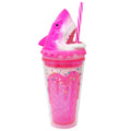 Pink Poppy Kids Fin-Tastic Shark Drinking Sipping Cup Lightweight Pink