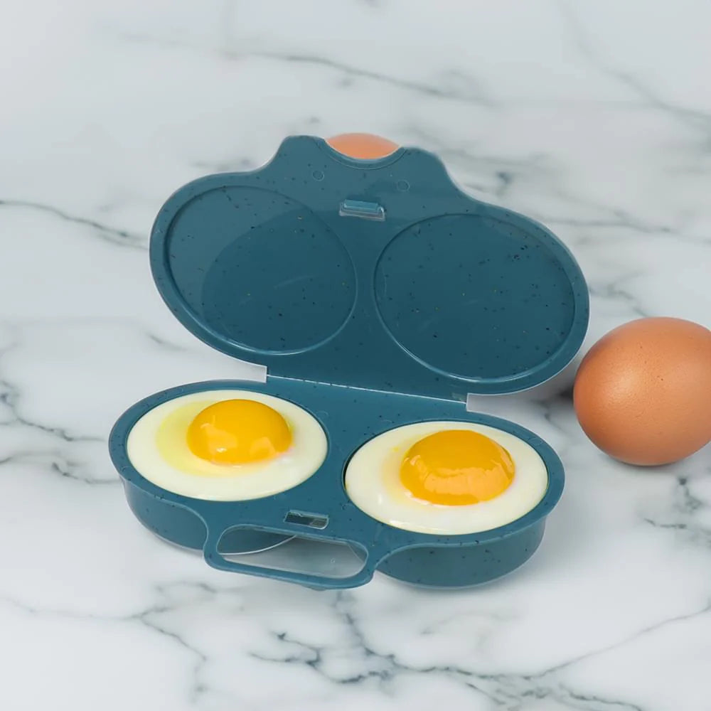 White Magic Ocean Microwave Egg Poacher- Convenience/ Steam Two Eggs WM-EGGP