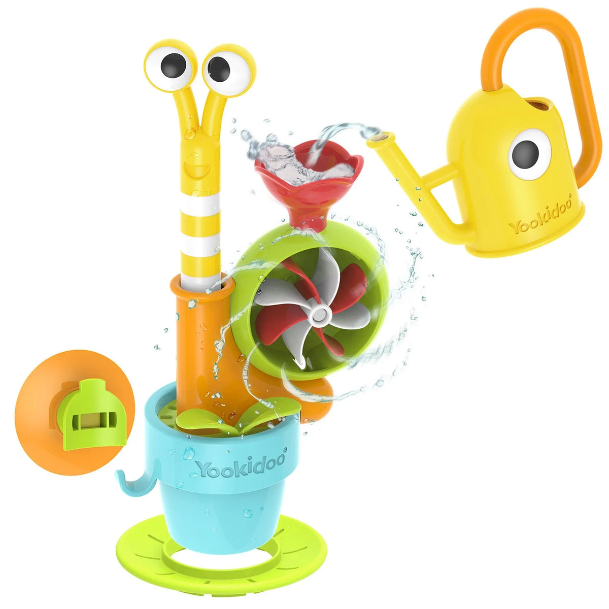 Yookidoo Pop- Up Water Snail Kids Bath Toy With Spinning Water Mill/ Watering Can- Kids Fun Entertainment YO40219