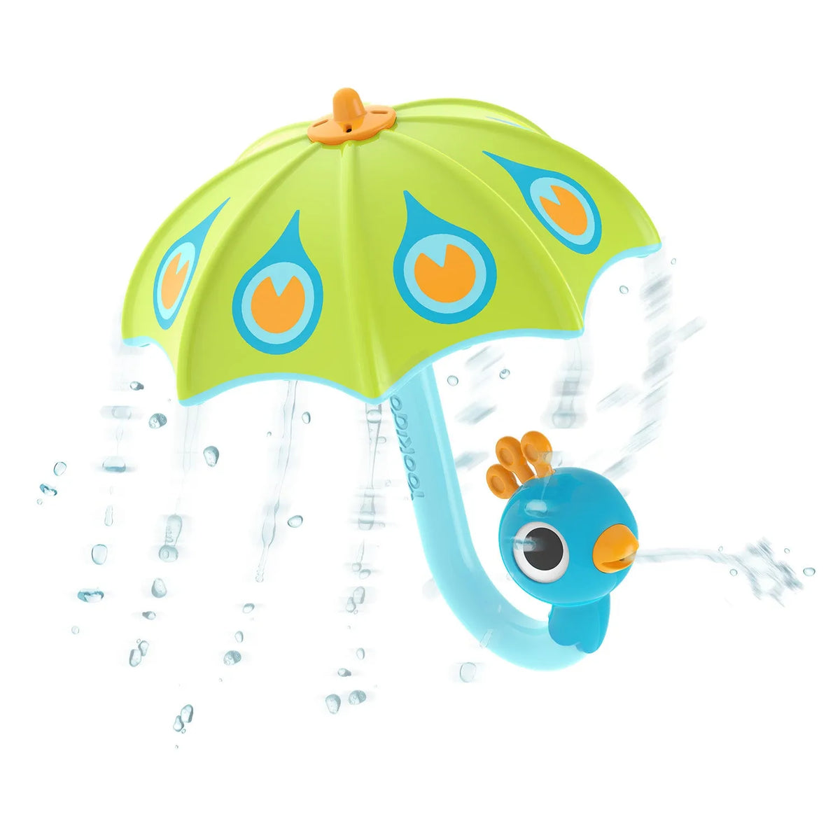 Yookidoo Fill ’N’ Rain Peacock Umbrella Kids Bath Toy- Interactive Water Play/ Sprinkler/ Bubble- Making Fun Entertainment YO40223