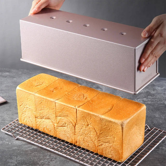 Chefmade 39cm Loaf Pan With Cover 1.2Kg- Quality Results/ Produce Soft Evenly Bread