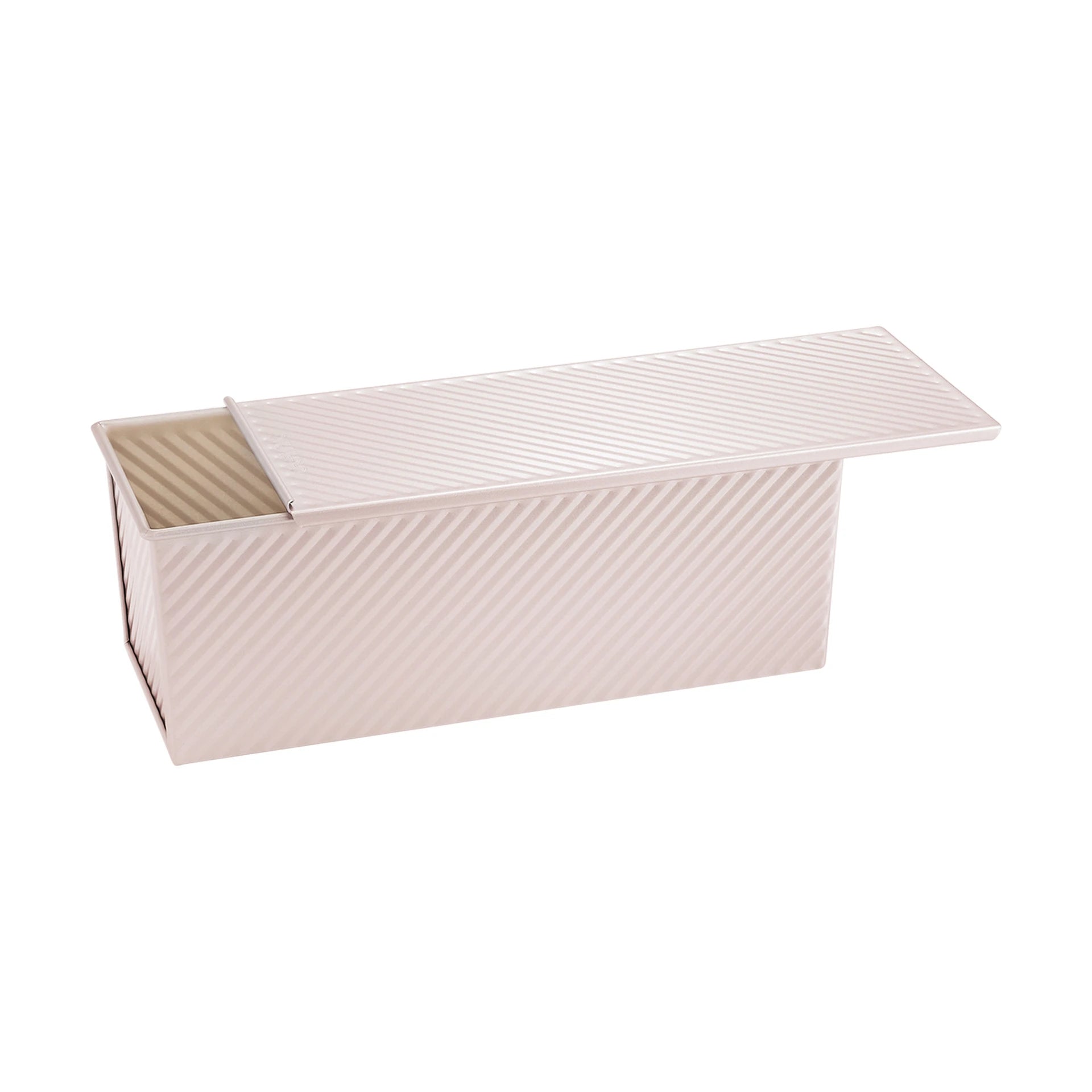 Chefmade 34cm Bread Corrugated Loaf Pan With Cover 1Kg- Ideal For Full- Sized Bread/ Brioche/ Fruit Lovers