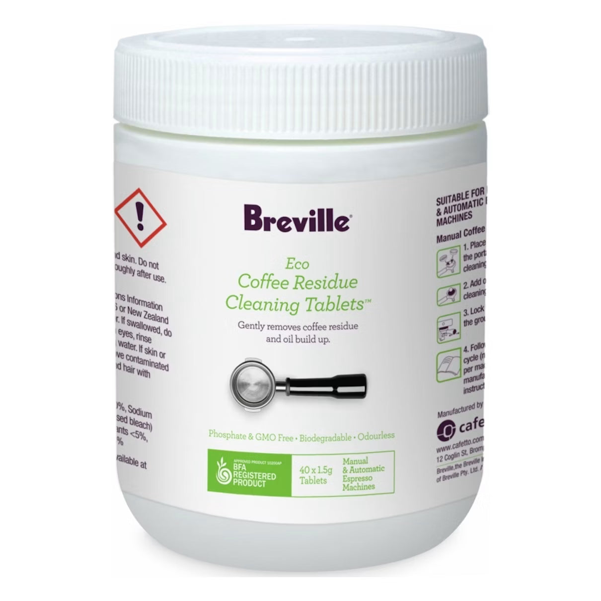 Breville Eco 40 Pack Coffee Residue Cleaning Tablets For Espresso Machines BES013CLR