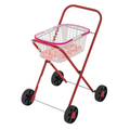 Orbit Kids Metal Clothes Trolley Toy Pretend Play With Colourful Pegs- Folding/ Removable Laundry Basket BO955