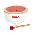 Brio Kids Wooden Musical Drum Toy Music With Drumstick Storage Pretend Play- Perfect For Entertainment Fun 30181