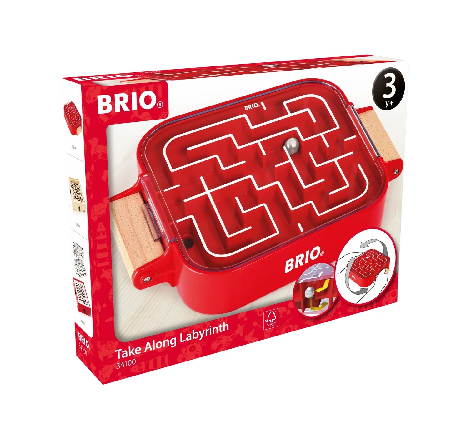 Brio Take Along Kids Labyrinth Game- Portable Maze/ Entertainment Fun BRI34100