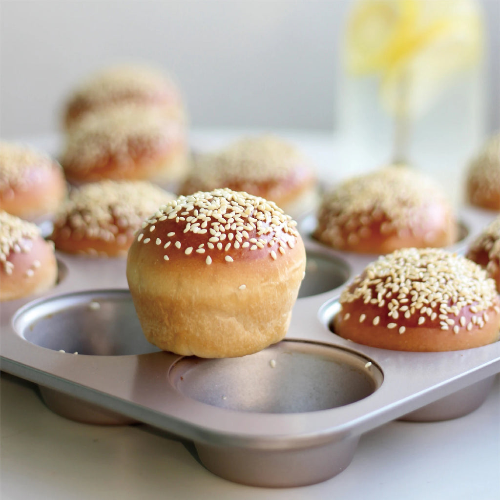 Chefmade 12 Cup Muffin Pan Bakeware- Perfect For Cupcakes/ Mini- Bakes Brown Healthy Baking