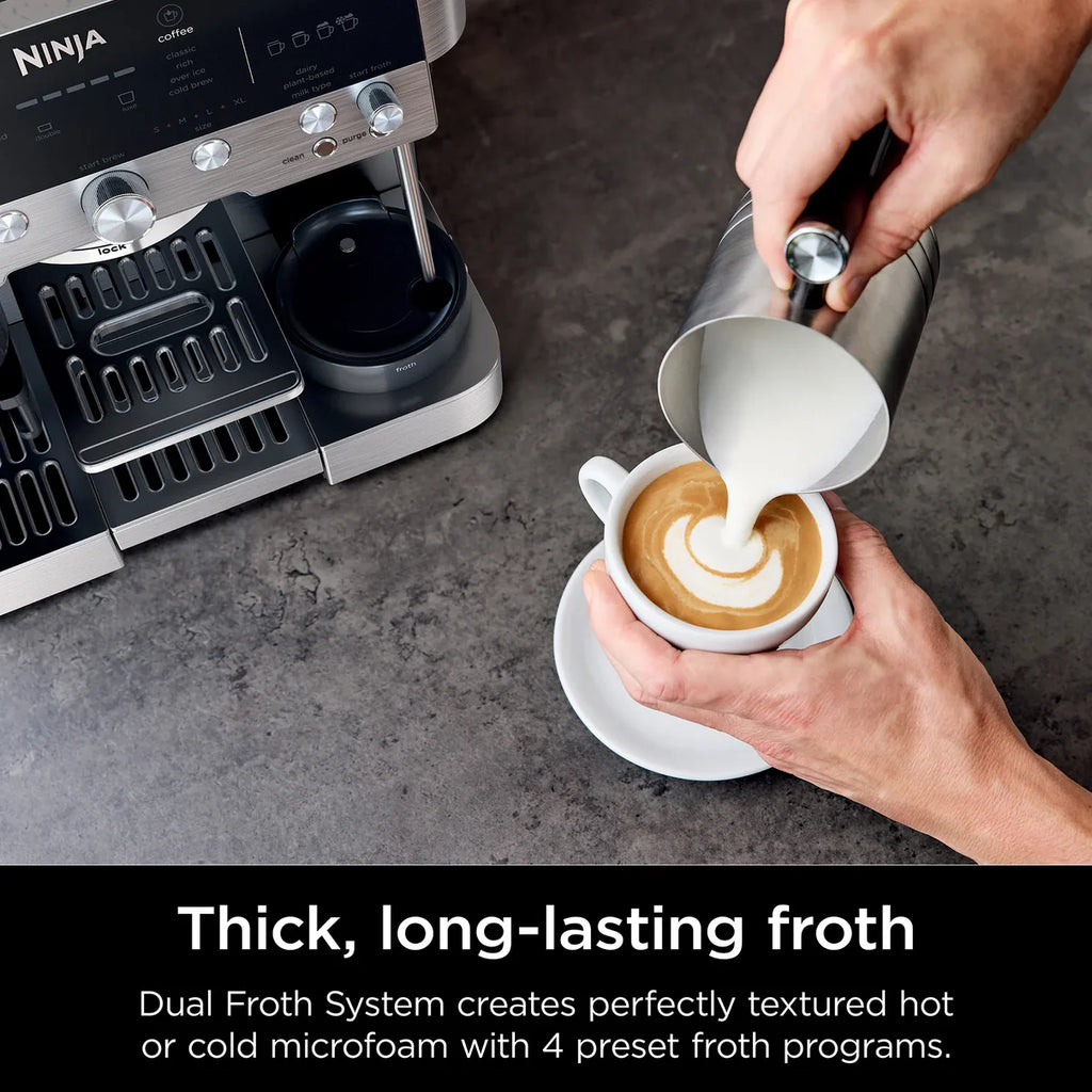 Ninja Luxe Café Premier Manual Espresso Coffee Machine Stainless Steel ES601ANZ