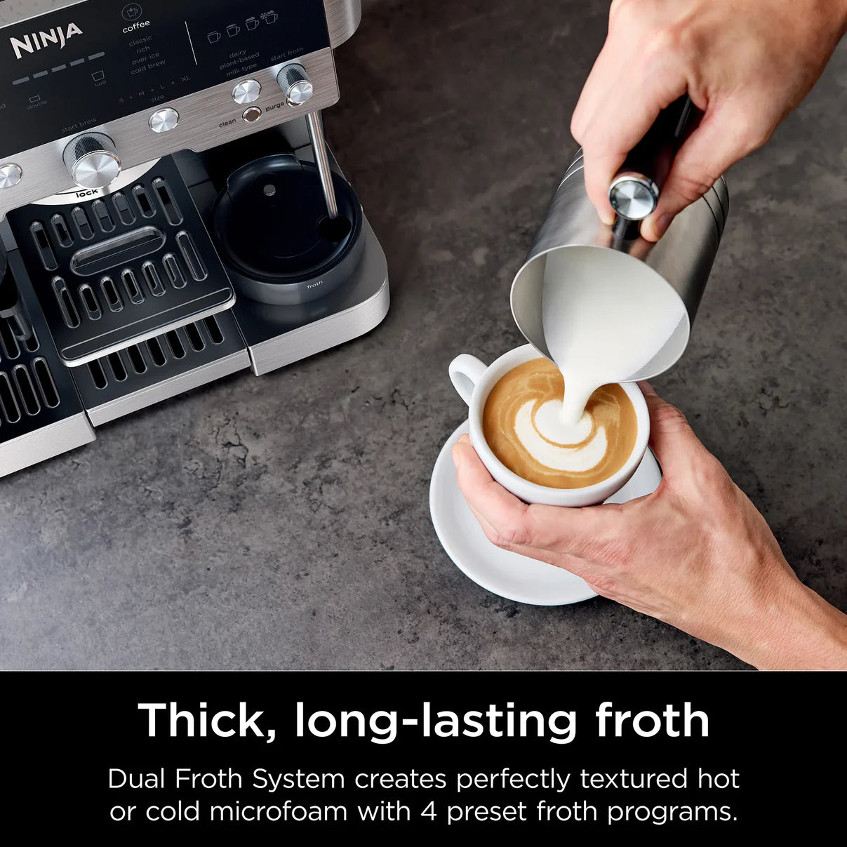 Ninja Luxe Café Premier Manual Espresso Coffee Machine Stainless Steel ES601ANZ