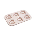 Chefmade 6 Cup Heart Pan Donut & Mini Cake Pan Bakeware – Non Stick/ Bakery Quality Treats/ Perfect For Occasions/ Gifting