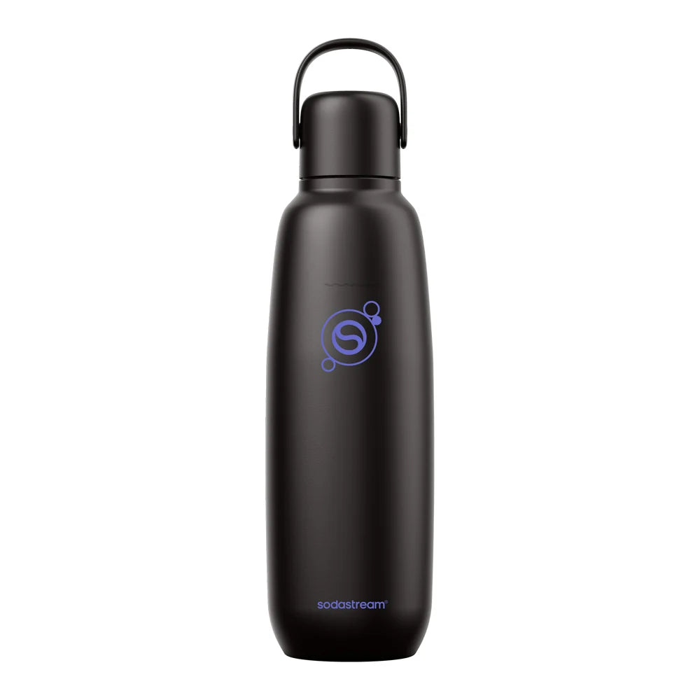 SodaStream Fizz & Go 900ml Insulated Stainless Steel Bottle-Sparkling Water/ Carbonated Drink Bottle Black 1062413610