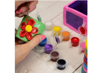 Galt Kids First Pottery Activity Kit Set- Air Drying Clay/ Ceramic Paints/ Fine Motor Skills Fun Entertainment GN3466