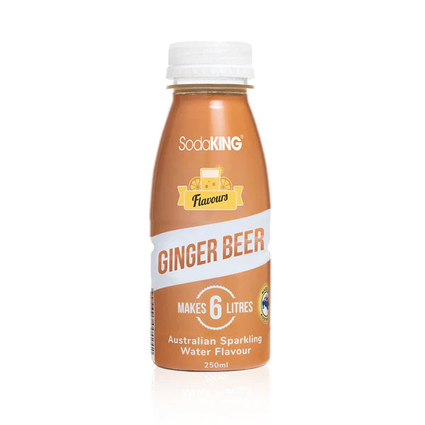 SodaKing Classic Ginger Beer Sparkling Syrup Soda Water Drink Mix- Makes 6 Litres