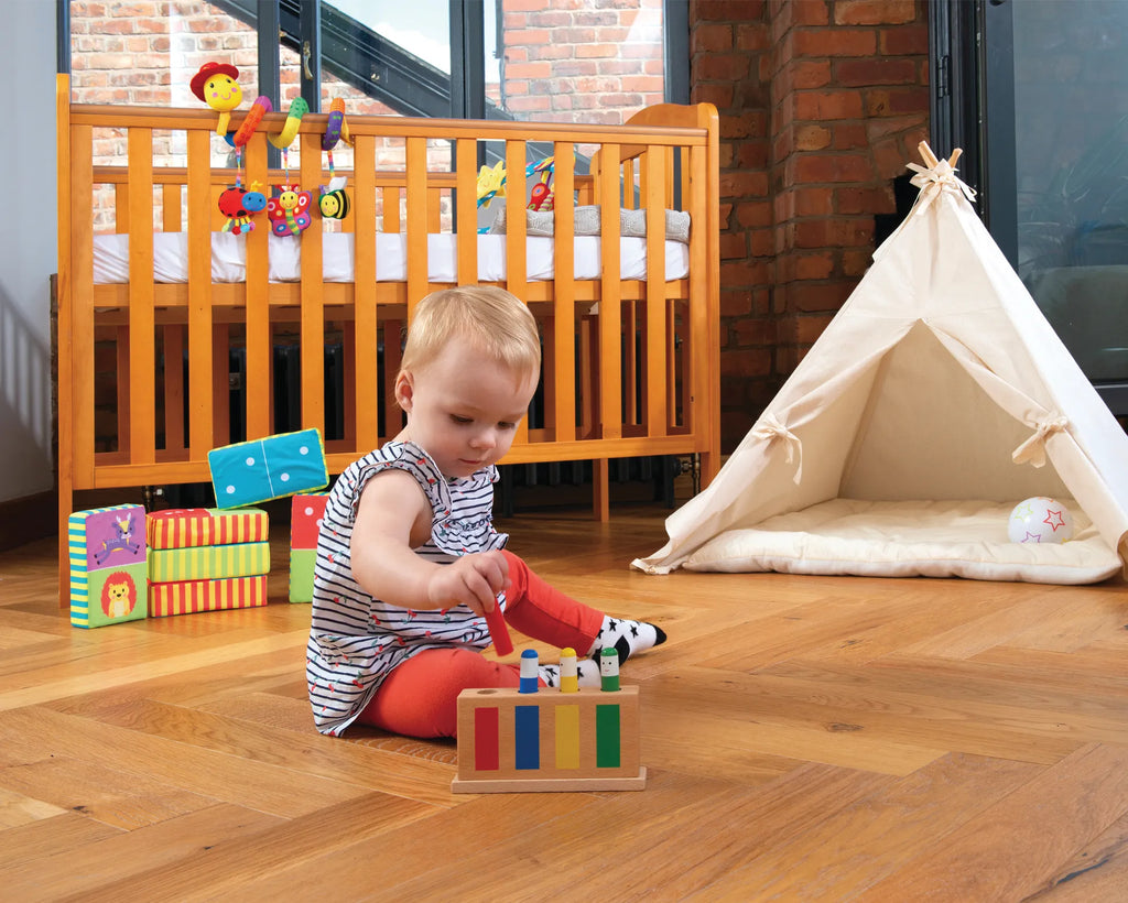 Galt Kids Wooden Pop- Up Toy  Pretend Play– Interactive Fine Motor/ Hand Eye Coordination GN0138