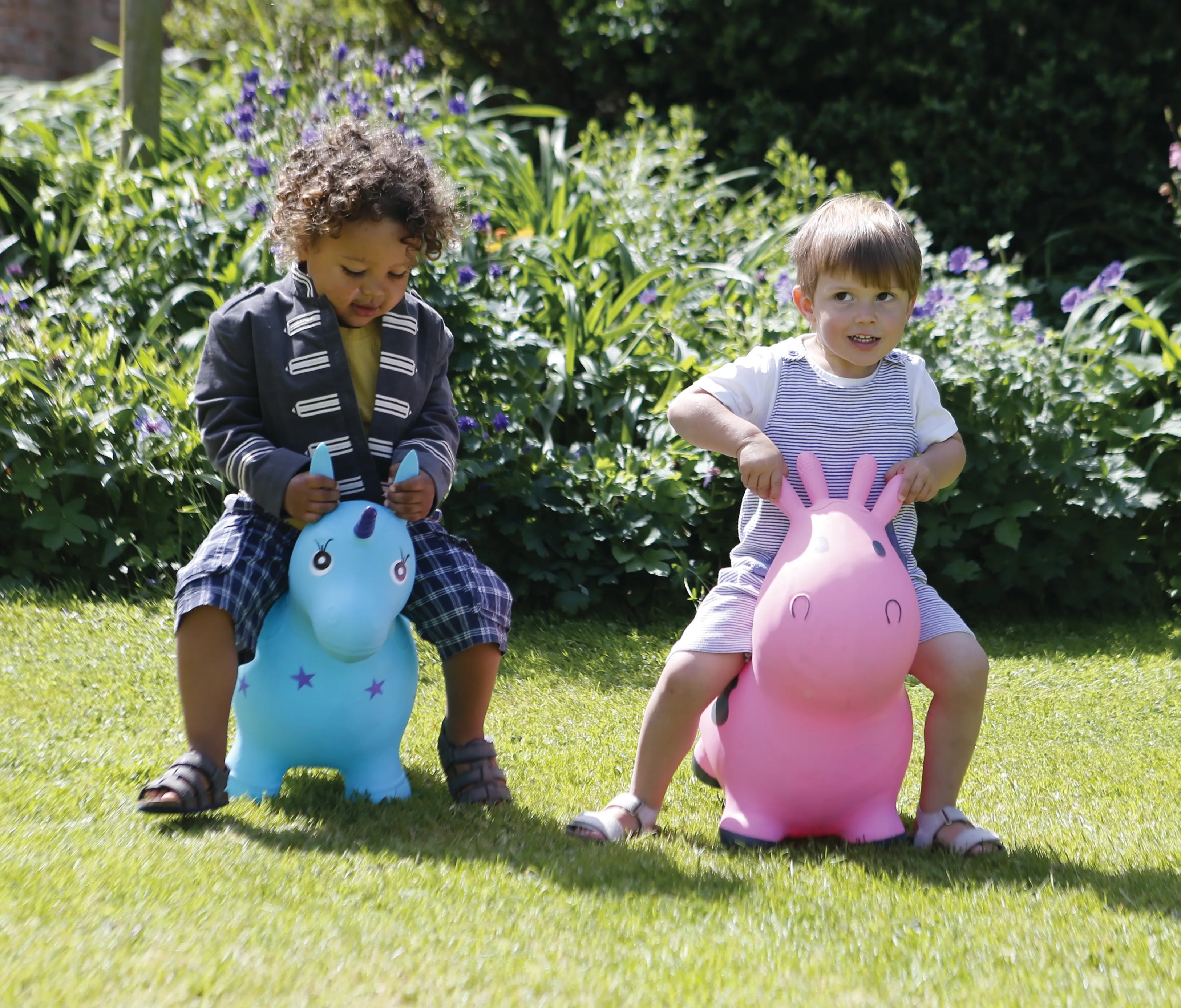 Happy Hopperz Turquoise Unicorn Kids Ride On Toy- Bouncy Ride/ Durable Indoor Outdoor Play HHZ27